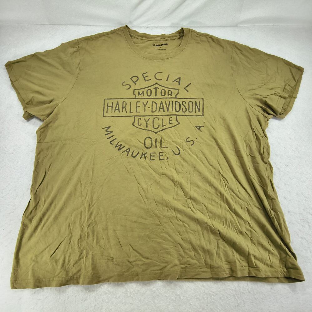 Harley Davidson Special Casual Short Sleeve Graphic Shirt Mens Size 3XL Green - Picture 2 of 9